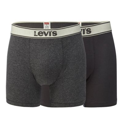 Pack of two grey boxer briefs